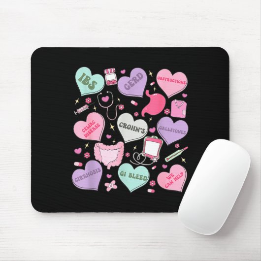 Digestive Divas Gastroenterology Nurse Valentine E Mousepad (Mit Mouse)
