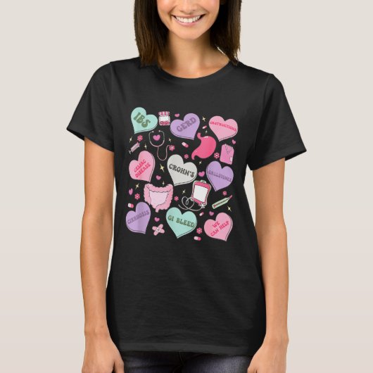 Digestive Divas Gastroenterology Nurse Valentine E T-Shirt (Vorderseite)