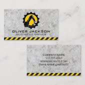 Digger Bulldozer Arm | Konstruktion Visitenkarte (Vorne/Hinten)