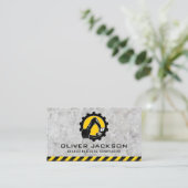 Digger Bulldozer Arm | Konstruktion Visitenkarte (Stehend Vorderseite)