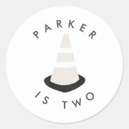 Digger Construction Birthday Party Cone Aufkleber