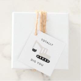 Digger Construction Birthday Party Gunst Tags Geschenkanhänger