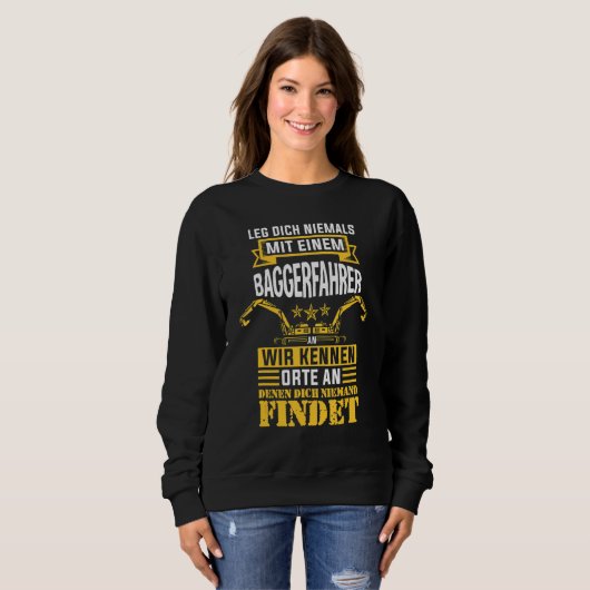 Digger Digger Driver Construction Worker Sweatshirt (Vorne ganz)