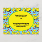 Digger Kids-Klasse Valentine-Baggerkarte Postkarte (Rückseite)