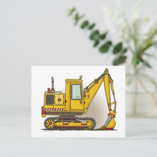 Digger Shooting Post Card Postkarte (Stehend Vorderseite)