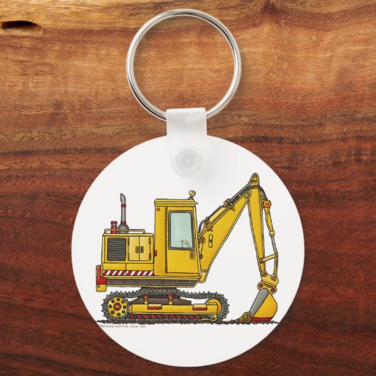 Digger Shovel Construction Key Ketten Schlüsselanhänger (Vorderseite)