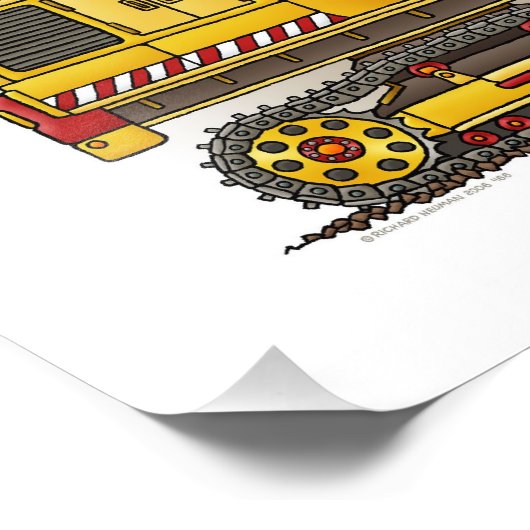 Digger Shovel Fotodruck (Ecke)