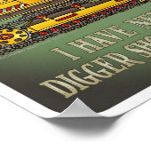 Digger Shovel Operator Quote Poster (Ecke)