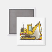 Digger Shovel Square Magnet (Vorderseite/Rückseite)
