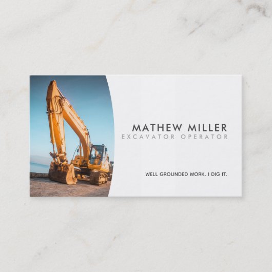 Digger Slogans Business Cards Visitenkarte (Vorderseite)