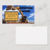 Digger-Traktor Visitenkarte (Vorne/Hinten)