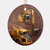 Digger und Dump Truck Keramik Ornament (Links)