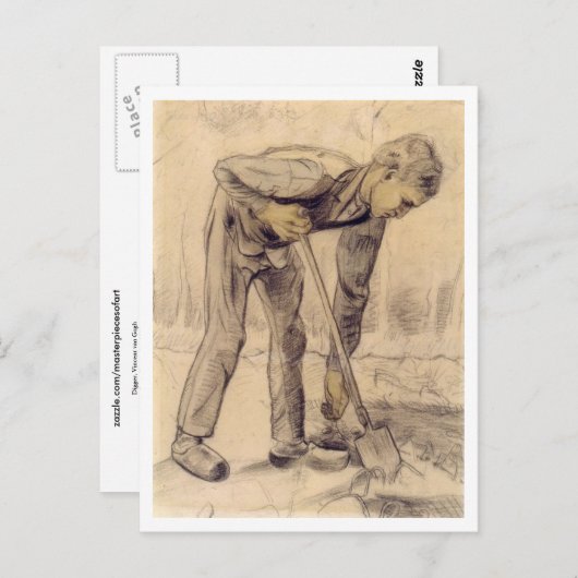 Digger, Vincent van Gogh Postkarte (Vorne/Hinten)