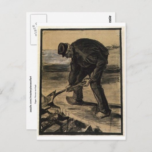 Digger, Vincent van Gogh Postkarte (Vorne/Hinten)