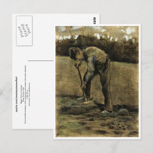 Digger, Vincent van Gogh Postkarte (Vorne/Hinten)