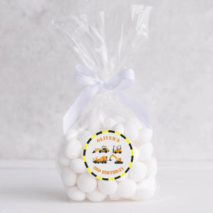 Diggers Construction Party Circle Aufkleber