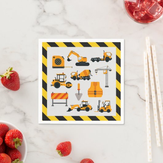 Diggers Construction Party Paper Napkins Serviette (Beispiel)