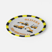 Diggers Construction Party Paper Plate Pappteller (Schrägansicht)