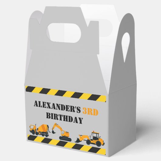 Diggers Construction Personalisiert Gastgeschenk B Geschenkschachtel (Geöffnet)