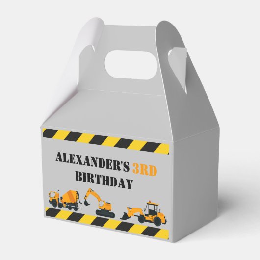 Diggers Construction Personalisiert Gastgeschenk B Geschenkschachtel (Vorderseite)