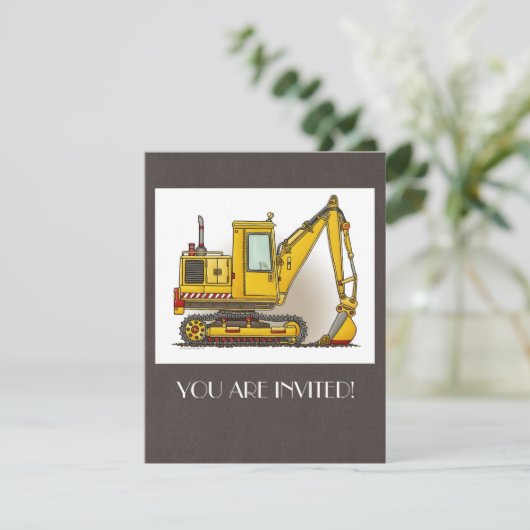 Diggerschaufel Einladung (Stehend Vorderseite)