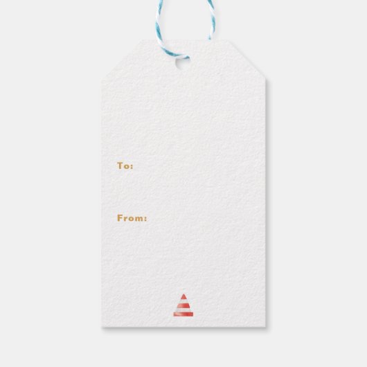 Diggin’ It Construction Birthday Thank You Geschenkanhänger (Rückseite)