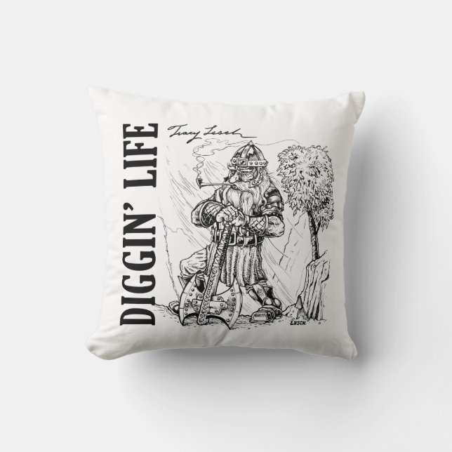 Diggin' Life Throw Kissen (Vorderseite)