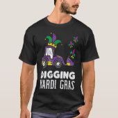 Digging Mardi Gras Bulldozer Truck Cute Boys Kids T-Shirt (Vorderseite)