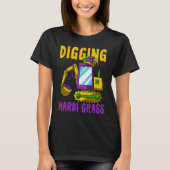 Digging Mardi Gras Cool Jester Excavator Construct T-Shirt (Vorderseite)