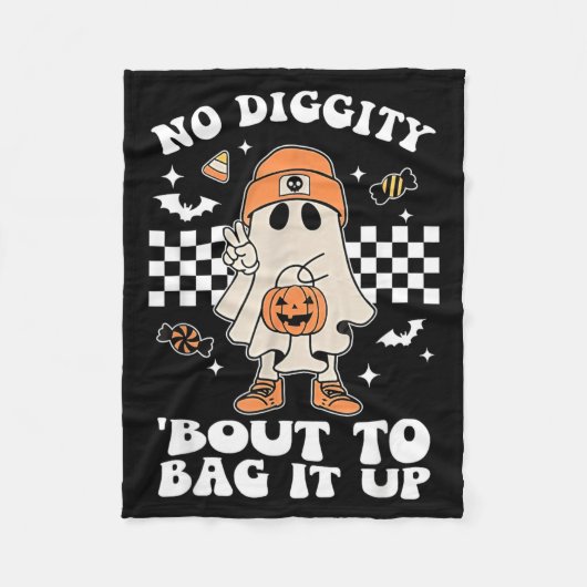Diggity Wird Halloween Gruseligen Geist Einpacken Fleecedecke (Vorderseite)