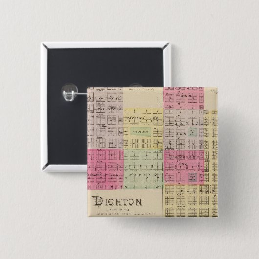 Dighton, La Ness, Sharon Springs, Kansas Button (Vorne & Hinten)