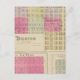 Dighton, La Ness, Sharon Springs, Kansas Postkarte