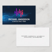 Digi Background Modern Logo Visitenkarte (Vorne/Hinten)