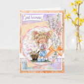 Digi Doodles nur, weil Grußkarte Karte (Gelbe Blume)