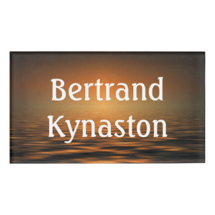 DigiART - OCEAN SUNSET + Ihr Name Namenschild