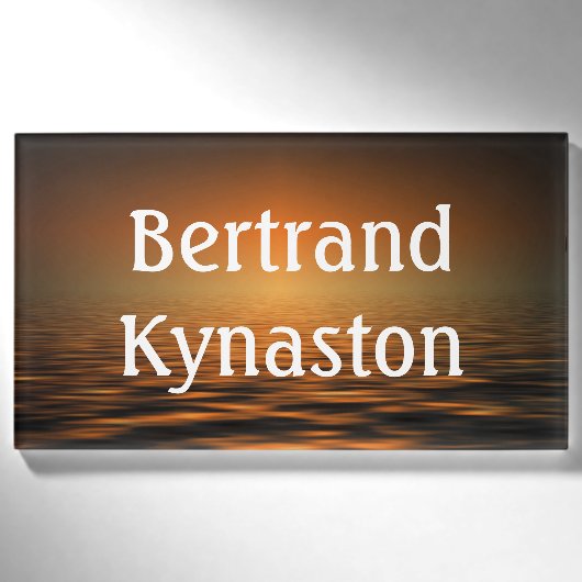 DigiART - OCEAN SUNSET + Ihr Name Namenschild (Vorderseite)