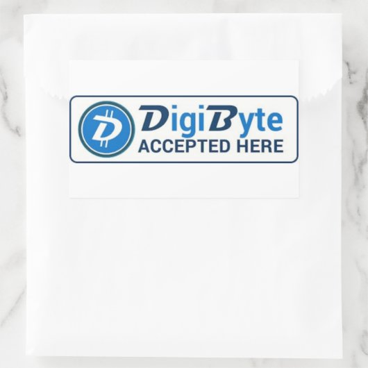 Digibyte-Aufkleber Rechteckiger Aufkleber (Tasche)