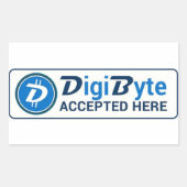 Digibyte-Aufkleber Rechteckiger Aufkleber (Vorderseite)
