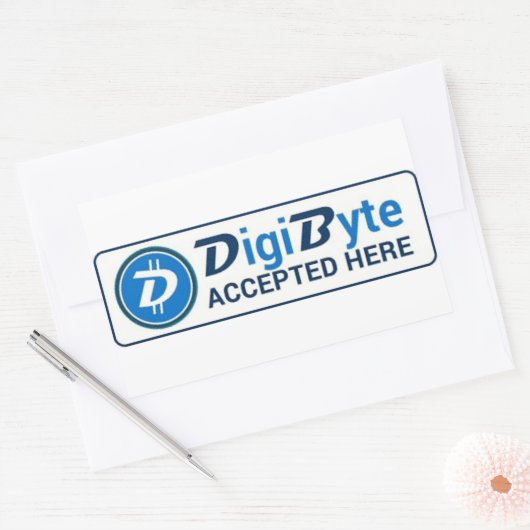 Digibyte-Aufkleber Rechteckiger Aufkleber (Umschlag)