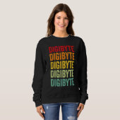 Digibyte Krypto Regenbogen Textdesign Sweatshirt (Vorne ganz)