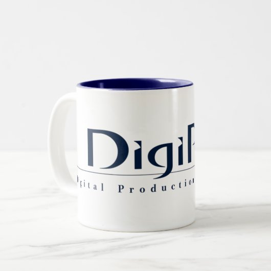 DigiPro_Logo_Tasse Zweifarbige Tasse (Vorderseite Links)