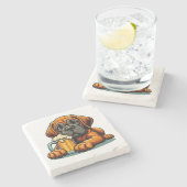 DigiPups Mastiff Dog Beer Tasse Cartoon Steinuntersetzer (Seitenansicht)