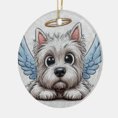DigiPups West Highland Terrier Dog Beach Scene Keramik Ornament (Links)