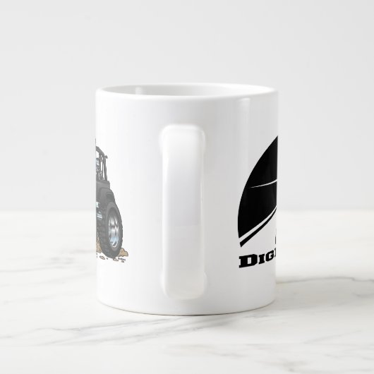 DigiRods Rat Rod Racer Black 4x4 Off Road Vehicle Jumbo-Tasse (Rückseite)