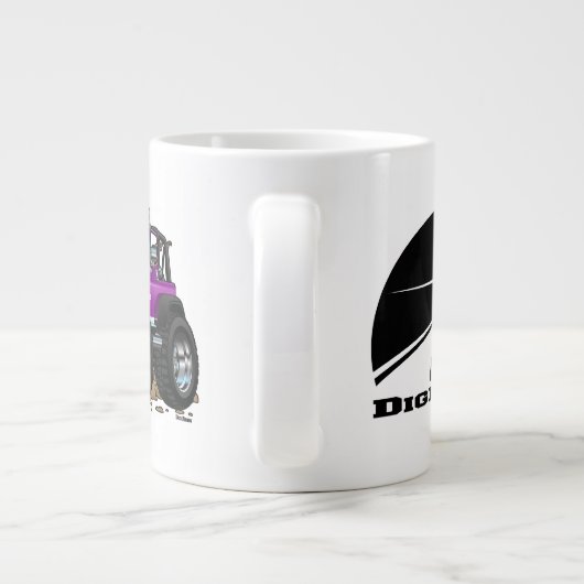 DigiRods Rat Rod Racer Lila 4x4 Off Road Vehicle Jumbo-Tasse (Rückseite)