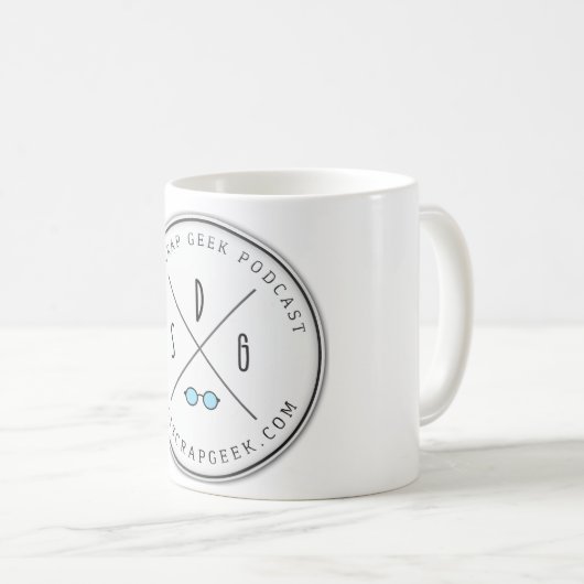 Digiscrap Geekpodcast-Logo-Tasse Kaffeetasse (VorderseiteRechts)