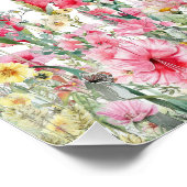 DIGITAL 19. Geburtstag August Geburtstag Blume Wil Poster (Ecke)