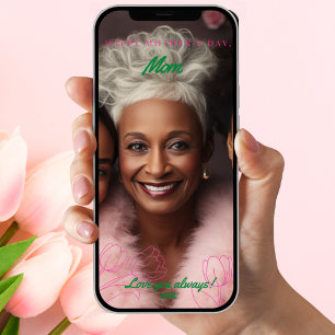 Digital 2-Foto Floral Tulpe Muttertag Karte