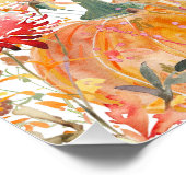 DIGITAL 70. Geburtstag Pumpkin Wildblume Willkomme Poster (Ecke)