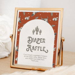 Digital 8 x 10 Western Diaper Raffle Sign Poster